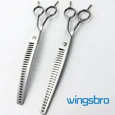 wingsbro Tesoura Curvada Para Cães De 8 Polegadas , Profissional De Alta Qualidade Animais De Estimação De Tubarão Plana
