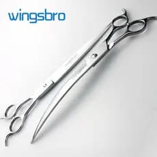 Wingbro Tesoura Para Tosa De Cães De Estimação , 9 Polegadas , Curva De Cabelo Profissional E Gatos , pet shop Reta Gran