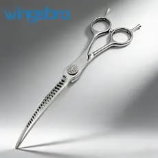 wingsbro Tesoura Mágica Dobrável De 7 Polegadas Profissional De Tubarão Curvada Para Cães De Beleza Animais De Estimação