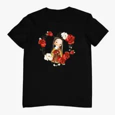 Camiseta  Religiosa Santa Teresinha das Rosas – Estampa Exclusiva em Algodão Unissex