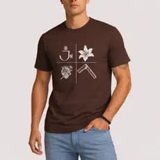 Camiseta São José Masculina Algodão Premium Estampa Religiosa Cristã Casual