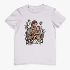 Camiseta Masculina Algodão 30.1 Religiosa São José Manga Curta Promoção