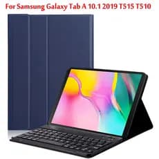 Capa De Teclado Sem Fio Bluetooth Para Samsung Galaxy Tab A 10.1 2019 SM-T510 T515 Fino Magnético Caso De Couro Do Plutô