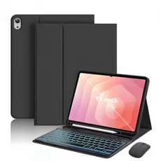 Capa De Teclado Bluetooth Retroiluminada Para Samsung Galaxy Tab S10 Lite S9 FE/S10 S11 S7 S8 S6 A8 A9 +