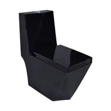 Vaso Sanitário Monobloco Preto Produzido em Cerâmica Modelo Diamante - Tubrax- VAB0020