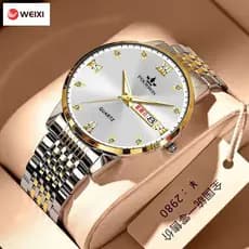 Relógio Suíço Genuíno à prova d'água Relógio Luminoso Suíço Calendário Duplo Automático Masculino Máquina de Relógio Automático Masculino Fashion Steel Band Watch Men