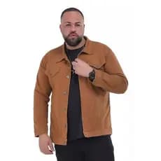 Jaqueta Masculina Jeans Plus Size Preta com pequenos defeitos