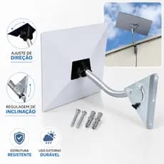 Suporte De Parede Para Antena Starlink Gen 3 com Haste Mastro Uso Externo