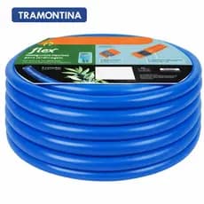 Mangueira De Jardim Flexível De Pvc Trançada AZUL Com Esguicho