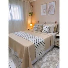 Kit Peseira Casal | Queen | King + 2 Capas de Almofadas 40x40 Percal 100% Algodão
