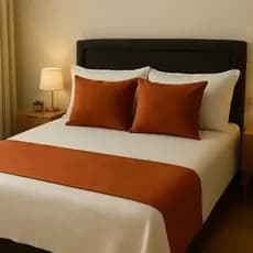 Kit Peseira para Cama + 2 Capas de Almofada 40x40 Suede Premium | Decoração Elegante Quarto..