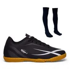 Kit Chuteira de Futsal Indoor com Meião Sola Costurada e Confortável