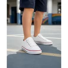 Tênis Infantil Unissex Estilo Classico Juvenil Confortável Branco nº 39