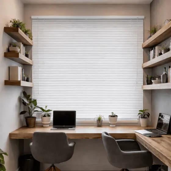 Persiana Horizontal PVC 25mm com Trilho Metálico - Persiana Pronta