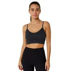 Sutiã Top Fitness Cropped Academia Com Bojo Removível Alça Fina Ajustável