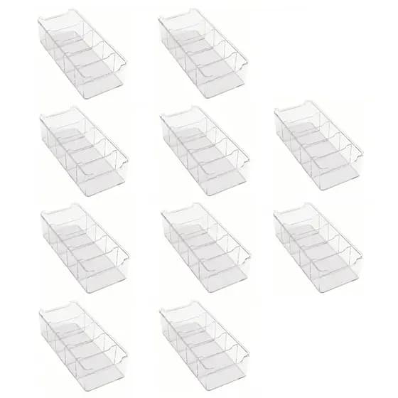 Kit 10 Organizador Acrílico Closet Gaveta Colmeia Incolor