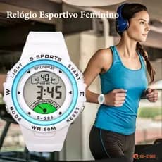 Relogio Feminino Pulso Relógios Femininos A Prova De Água Silicone Lindos Digital Esportivas Cronômetro Original