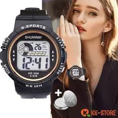 Relógio Digital Feminino A Prova De Água Original Relogio Infantil Silicone Lindos Esportivas Cronômetro S-608