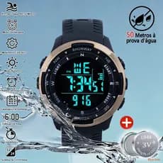 Relogio Digital Masculino Originais Militar Prova D Agua De Silicone Luxo Esportivas Cronômetro