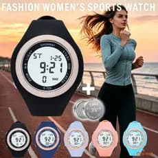 Relógio Feminino Digital A Prova D Água Original Relogio De Pulso Silicone De Moda Esportivo Cronômetro