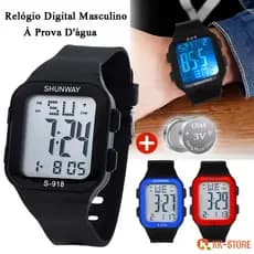 Relógio Masculino Digital De Pulso Moda À Prova D 'Água Eletrônico Esportivo Multifuncional