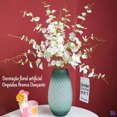 10 Unidades Orquídea Artificiais Buquê De Flores Artificiais Arranjo Decoração Aveludada Vermelhas Mesa De Jantar Vasos