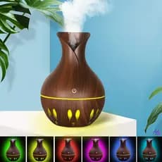 Umidificador E Difusor Aromatizador Grande De Ambiente Purificador De Ar Portátil Usb Vem Com 7 Cores De Luzes