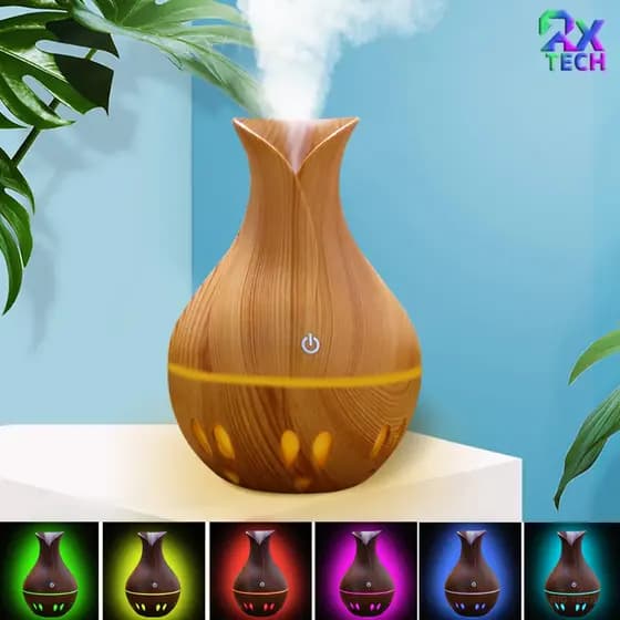 Umidificador De Ar E Difusor Aromatizador 8H LED De Ambiente Eletrico Humidificador Ultrassônico Portátil