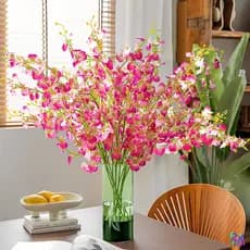 Arranjo Orquidea Artificial Chuva De Rosa 10 Unidades 450 Flores Artificial Para arranjos E Decoração Da Sua Casa