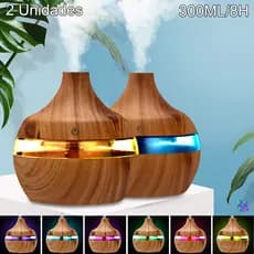 2 Unidades Umidificador De Ar E Aromatizador De Ambiente Tipo Madeira De Carro Portátil Purificador Humidificador De ar