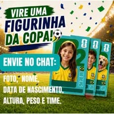 FIGURINHAS PERSONALIZADAS COPA DO MUNDO 2026 + FIGURINHAS ALEATÓRIAS