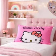 Fronha Capa Hello Kitty para Travesseiro 70cmx50cm