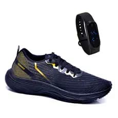 Tênis Masculino Feminino + Relogio Smart Unissex Academia Corrida Caminhada Lazer Leve Macio