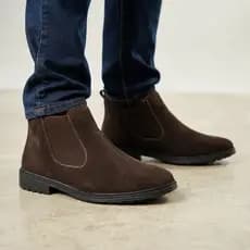 Botina Chelsea Masculina Bota em Camurça Conforto e Estilo Rústico