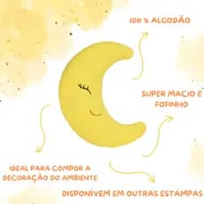Almofada Decorativa Enfeite Infantil 100% Algodão - Lua