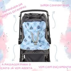 Capa Para Carrinho Acolchoado Macio Menino e Menina 100% Algodão