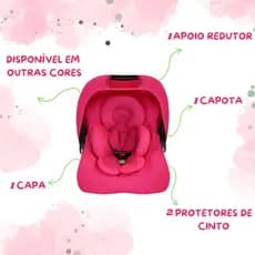 Kit 05 pçs Capa para Bebê Conforto Capota Solar Protetor de Cinto Colchonete de Apoio em Microperca