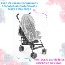 Mosquiteiro p/ Carrinho e Berço Portátil - Proteção Eficaz Contra Mosquitos e Insetos