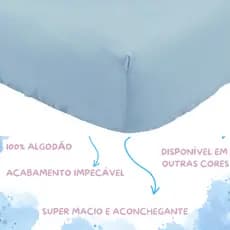 Lençol De Baixo C/ Elástico Para Mini Berço 100% Algodão