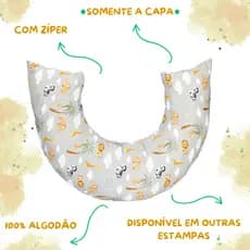 Capa Para Almofada De Amamentação Com Zíper Macia 100% Algodão