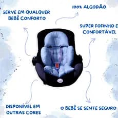 Colchonete Redutor Almofada para Bebê Conforto Apoio de Corpo Acolchoado Macio 100% Algodão