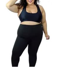 Calça Legging fitness  Plus Size Blackout - Zero Transparência Esportes e Atividades ao Ar Livre