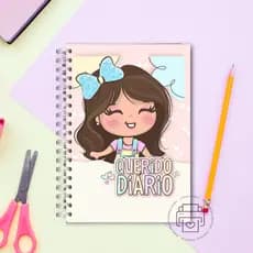 Diário Menina personalizado com o nome Querido Diário Escolha sua capa