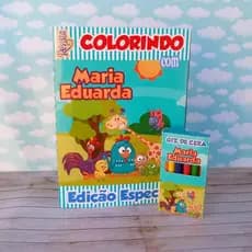 Kit Colorir Personalizado Galinha Pintadinha Personalizamos qualquer tema livro de colorir giz de cera lembrancinha