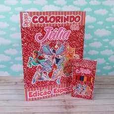 Kit Colorir Personalizado Winx Personalizamos qualquer tema livro de colorir giz de cera lembrancinha