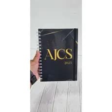AGENDA CLÁSSICA 2 DIAS POR PÁGINA MIOLO NEUTRO CAPA PERSONALIZADA INICIAIS