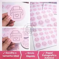 Adesivos Redondos Personalizados | Papel Fotográfico | Vários Tamanhos