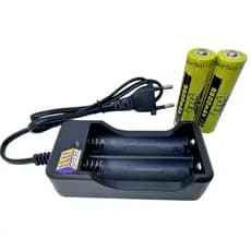 Kit Carregador Duplo +2 Bateria  JYX 18650 9800mah 3,7v 4,2v
