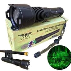 Lanterna Tática Led V3 Verde Foco Fechado Caça Javali + Suporte Universal Jyx JY-8928