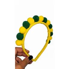 Tiara Pompons Copa Do Mundo Verde Amarelo Brasil Arco Copa Pompom Tiara Infantil Adulto